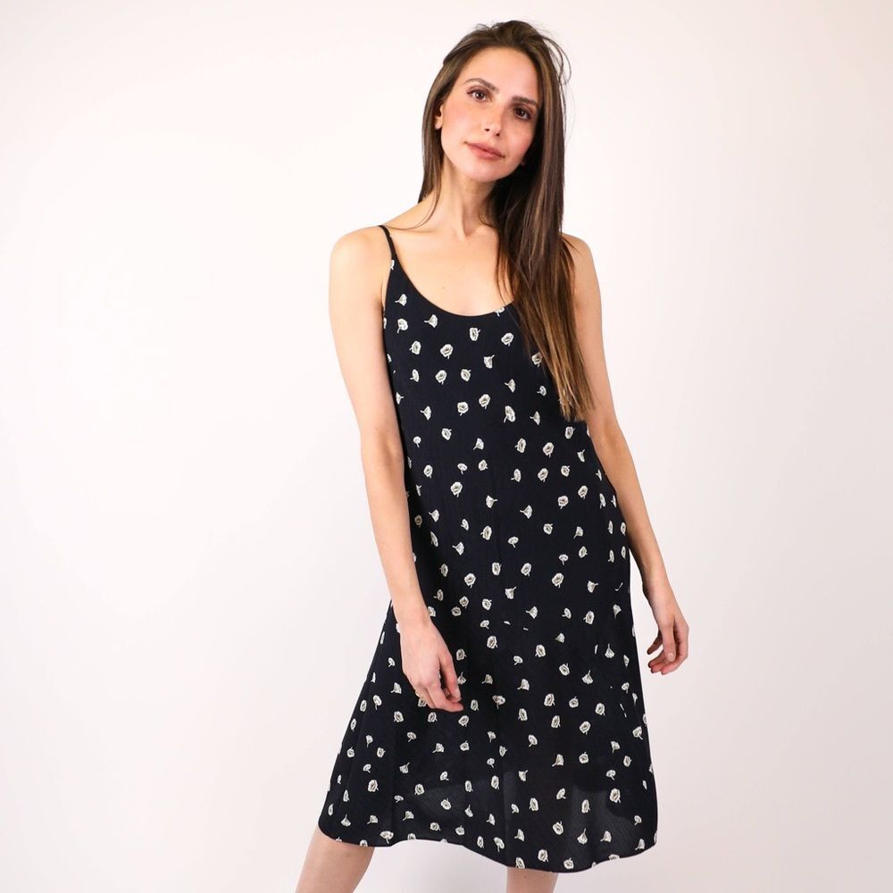 NTW Rag & Bone Black Floral Astrid Slip Dress Size 4